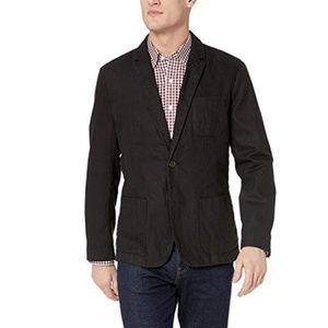 Goodthreads Men's Standard-Fit Linen Blazer, Black